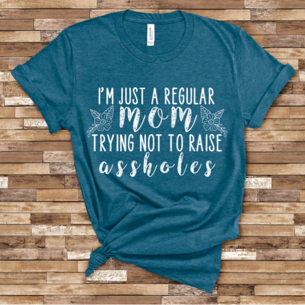 Boutique Unisex Teal Blue Mom Mothers Day Tshirt